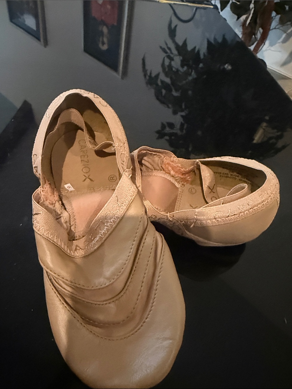 Capezio Beige Slip-On Dance Flats
